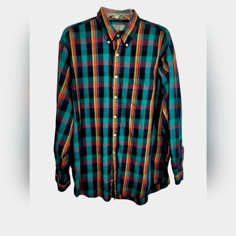 M382) Kensington for Lord & Taylor Multicolor Long Sleeve Button down Shirt Sz L